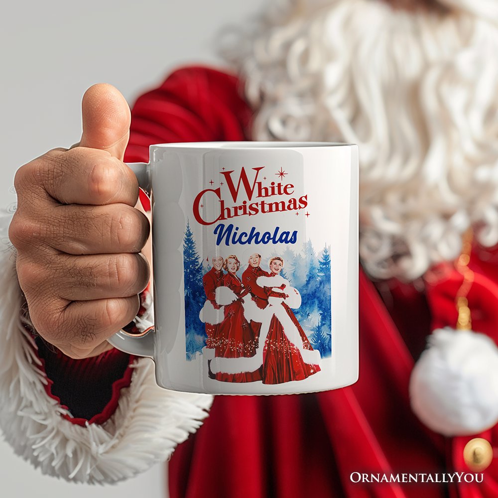 I’m Dreaming of a White Christmas Personalized Mug, 1954 Classic Holiday Inn Movie Gift with Custom Name Personalized Ceramic Mug OrnamentallyYou 