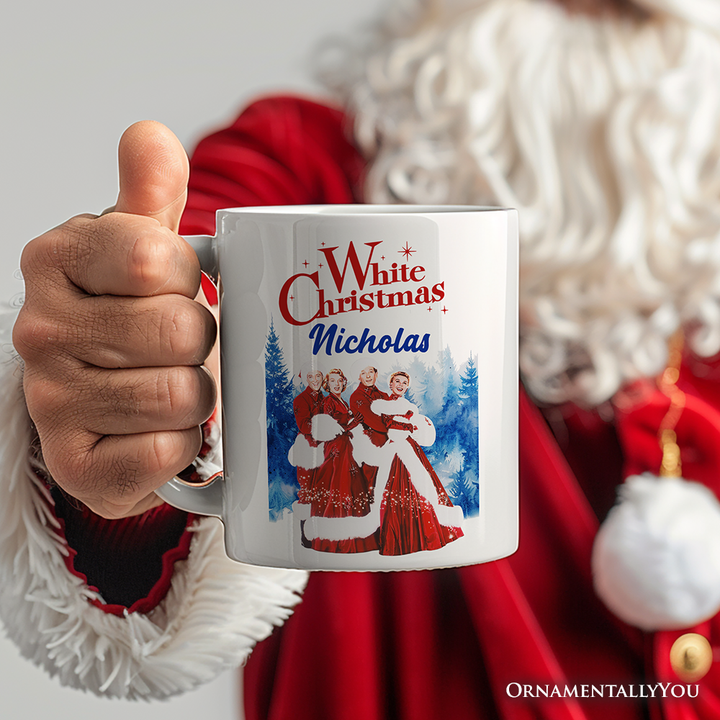 I’m Dreaming of a White Christmas Personalized Mug, 1954 Classic Holiday Inn Movie Gift with Custom Name