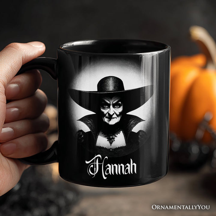 Witch Spooky Portrait Personalized Mug Horror Villain Theme Halloween Gift with Custom Name Personalized Ceramic Mug OrnamentallyYou 