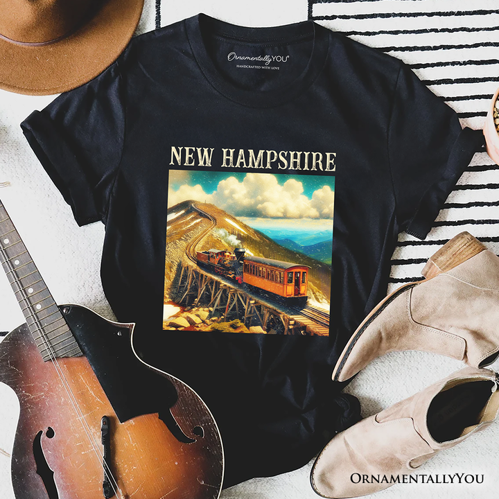 Scenic New Hampshire State Mount Washington Cog Railway T-Shirt, American Northeast Landmark Tee and Souvenir