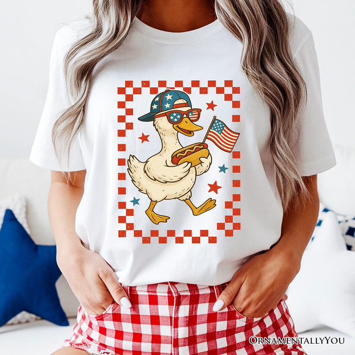 4th of July Patriotic Duck T-Shirt, Funny Independence Day Tee