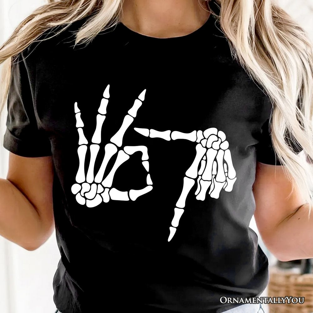 67 Skeleton Hands T-Shirt, Six Seven Funny Meme Tee T-Shirts OrnamentallyYou 