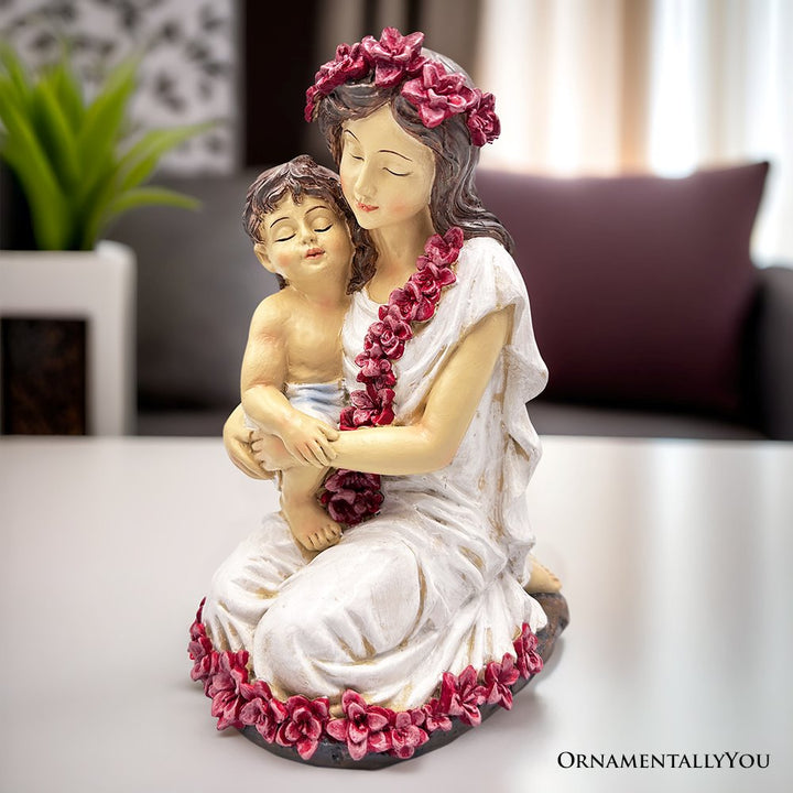 (Pre-Order) A Mother’s Embrace Figurine, 8" Child and Mom Heartwarming Tabletop Statue Decoration Resin Statues OrnamentallyYou 