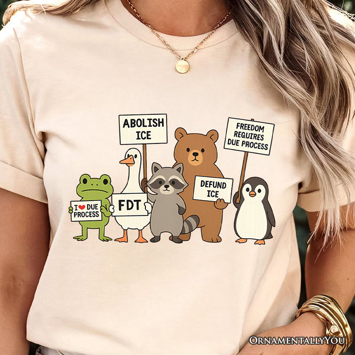Abolish ICE Animals Protest T-Shirt, Cute Activist Tee OrnamentallyYou 