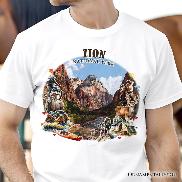 Adventurous Zion National Park Ornament, Utah Scenic Landmarks Tee and Souvenir T-Shirts OrnamentallyYou 