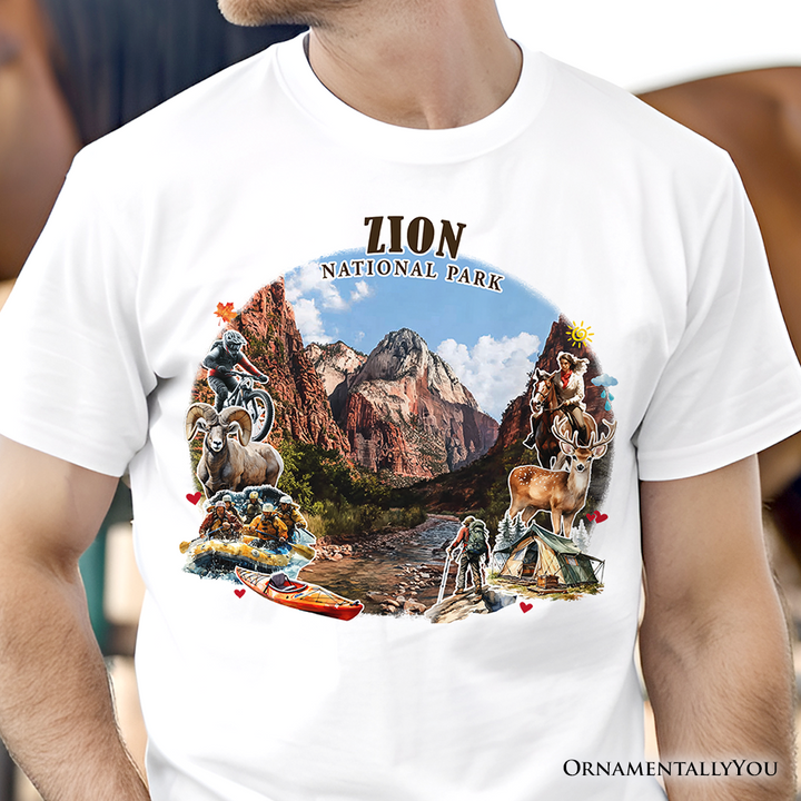 Adventurous Zion National Park Ornament, Utah Scenic Landmarks Tee and Souvenir