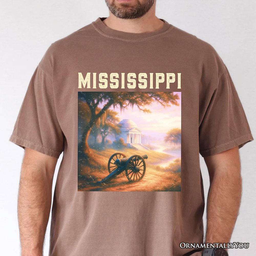 Artistic Mississippi State Vicksburg National Military Park T-Shirt, Southern Heritage Tee and Travel Souvenir T-Shirts OrnamentallyYou 