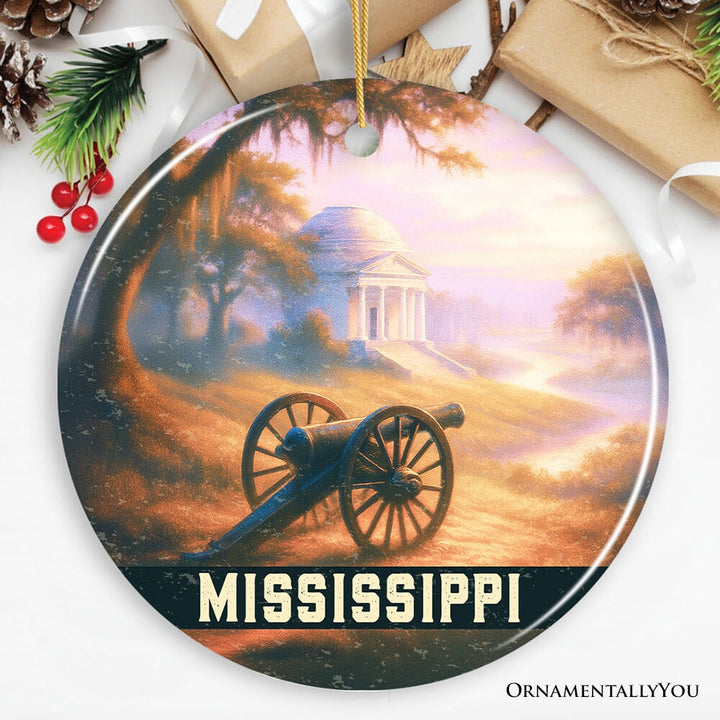 Artistic Mississippi Vicksburg National Military Park Ornament, Southern Heritage Christmas Gift and Souvenir Ceramic Ornament OrnamentallyYou 