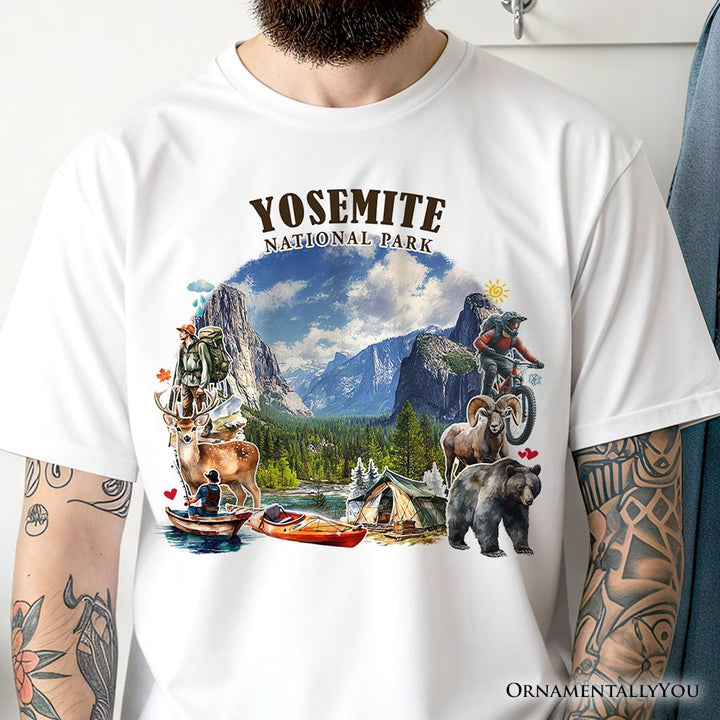 Artistic Yosemite National Park T-Shirt, California Hikers Travel Tee and Souvenir T-Shirts OrnamentallyYou 