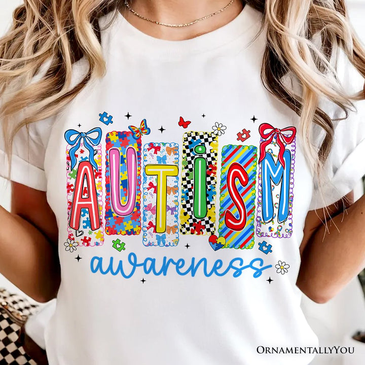Autism Awareness Support T-Shirt, Colorful Spectrum Tee T-Shirts OrnamentallyYou 