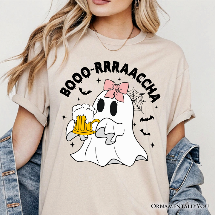 Boo-Rracha Halloween Ghost T-Shirt, Funny Mexican Drunk Tee with Cute Spooky Vibes