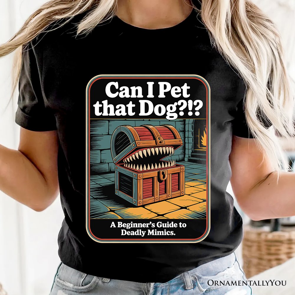 Can I Pet That Dog Retro T-Shirt, Vintage Meme Humor T-Shirts OrnamentallyYou 