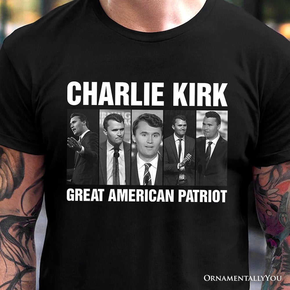 Charlie Kirk the Great American Patriot T-Shirt, Vintage Memorial Tee Gift T-Shirts OrnamentallyYou 