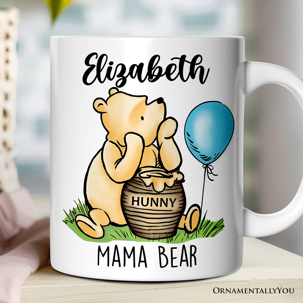 Charming Mama Bear Personalized Mug, Cute Mother's Days Gift with Custom Name Personalized Ceramic Mug OrnamentallyYou 12oz Mug Customized 