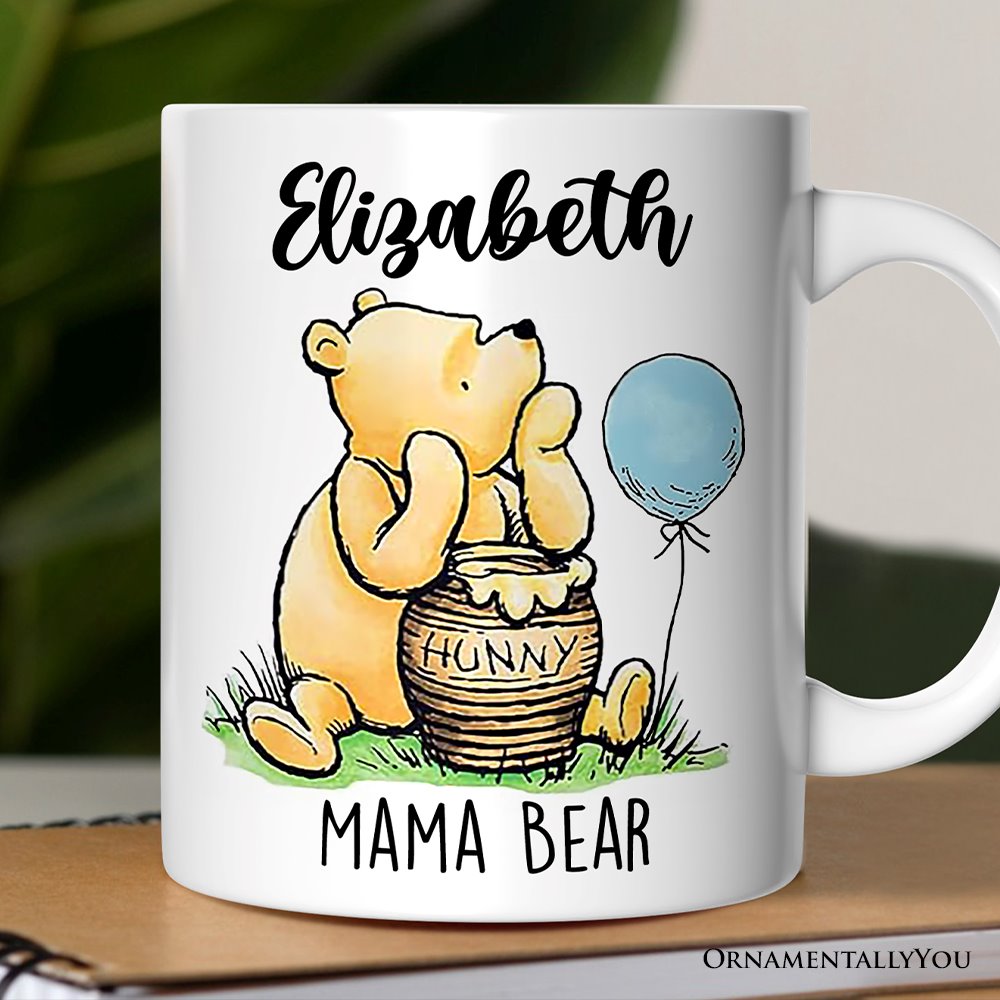 Charming Mama Bear Personalized Mug, Cute Mother's Days Gift with Custom Name Personalized Ceramic Mug OrnamentallyYou 12oz Mug Customized 