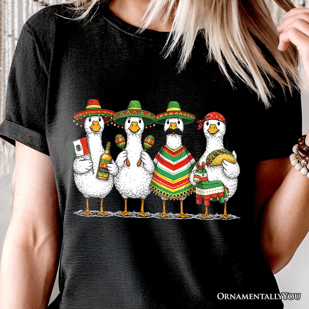 Cinco De Mayo Goose Mexican T-Shirt, Funny Fiesta Tee T-Shirts OrnamentallyYou 