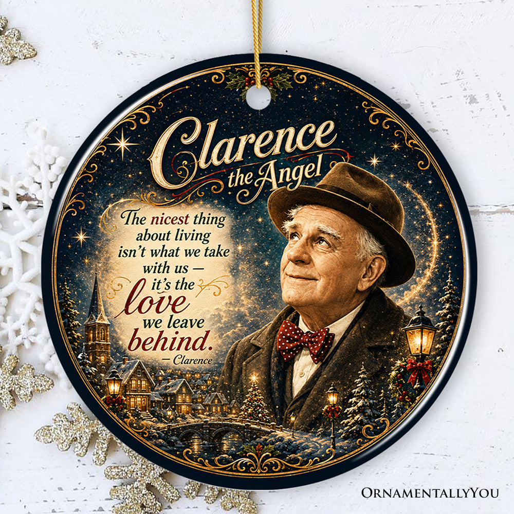 Clarence the Angel It's a Wonderful Life Quote Ornament, Classic Christmas Movie Keepsake