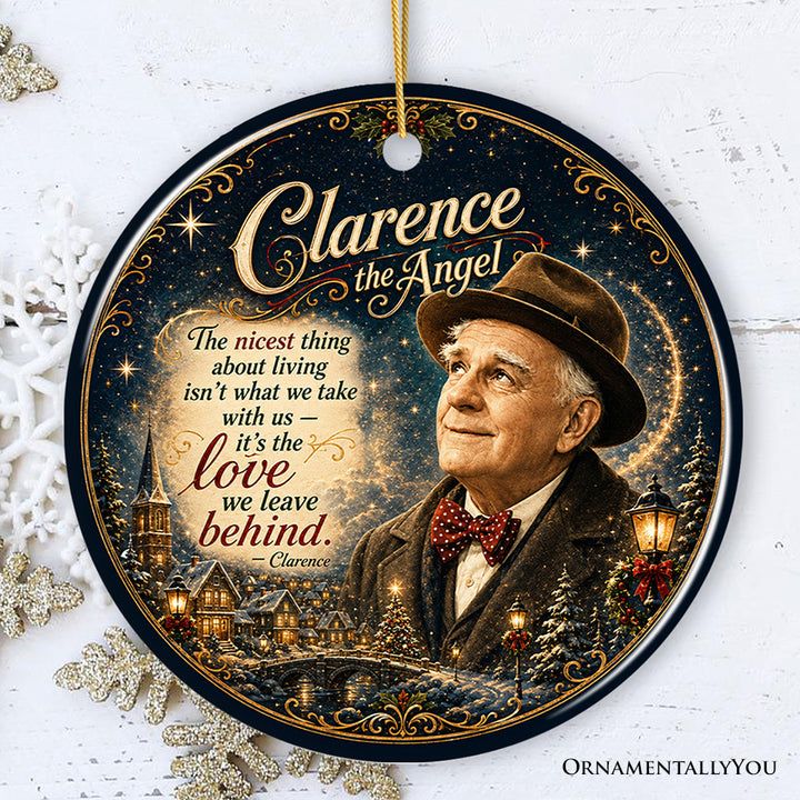 Clarence the Angel It's a Wonderful Life Quote Ornament, Classic Christmas Movie Keepsake