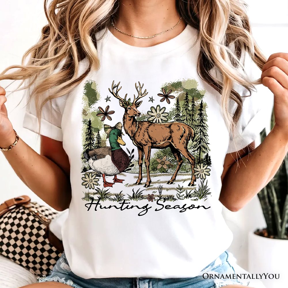 Coquette Hunting Season T-Shirt, Rustic Wildlife Hunter Tee T-Shirts OrnamentallyYou 