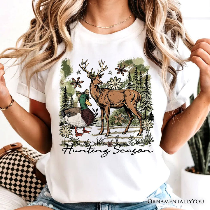 Coquette Hunting Season T-Shirt, Rustic Wildlife Hunter Tee T-Shirts OrnamentallyYou 