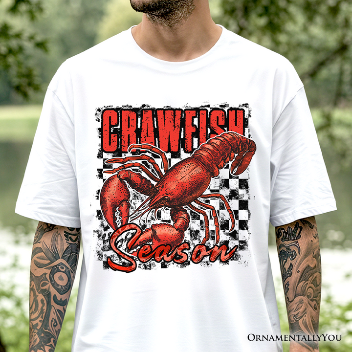 Crawfish Season Retro T-Shirt, Vintage Southern Seafood Tee