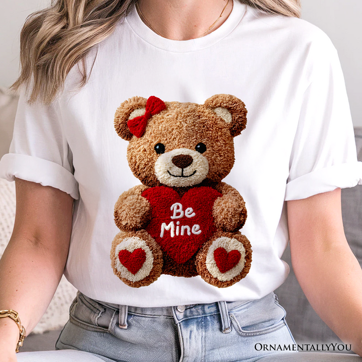 Cute Bear Toy Be Mine Valentine T-Shirt, Love Coquette Tee