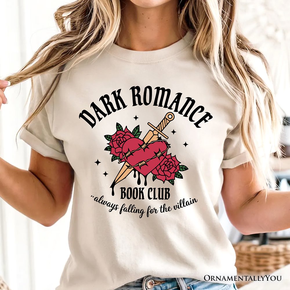 Dark Romance Book Club T-Shirt, Vintage Gothic Romantasy Bookish Tee T-Shirts OrnamentallyYou 