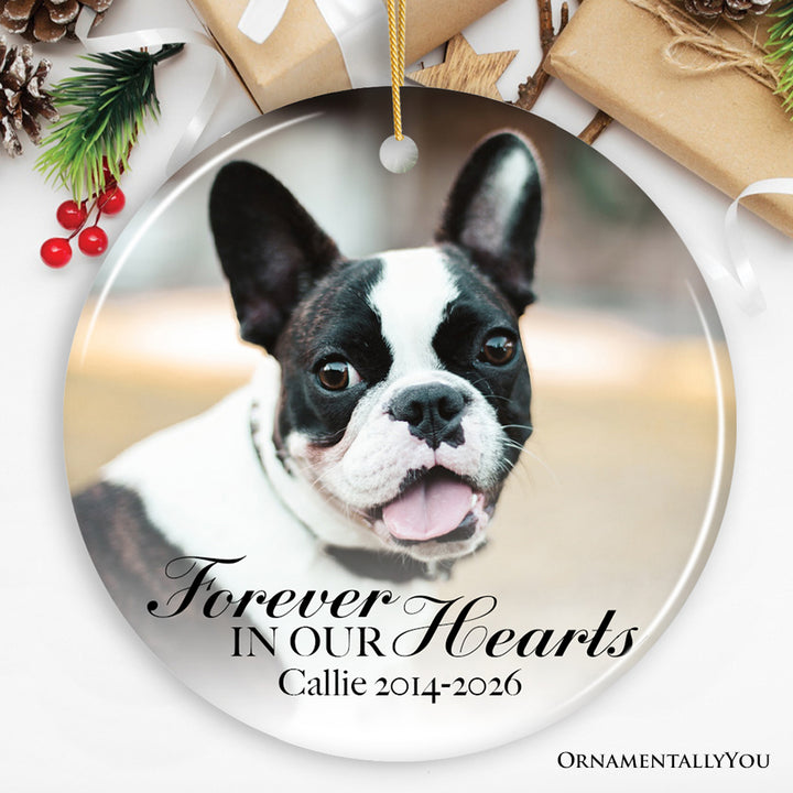 Dog Memorial Personalized Picture Ornament