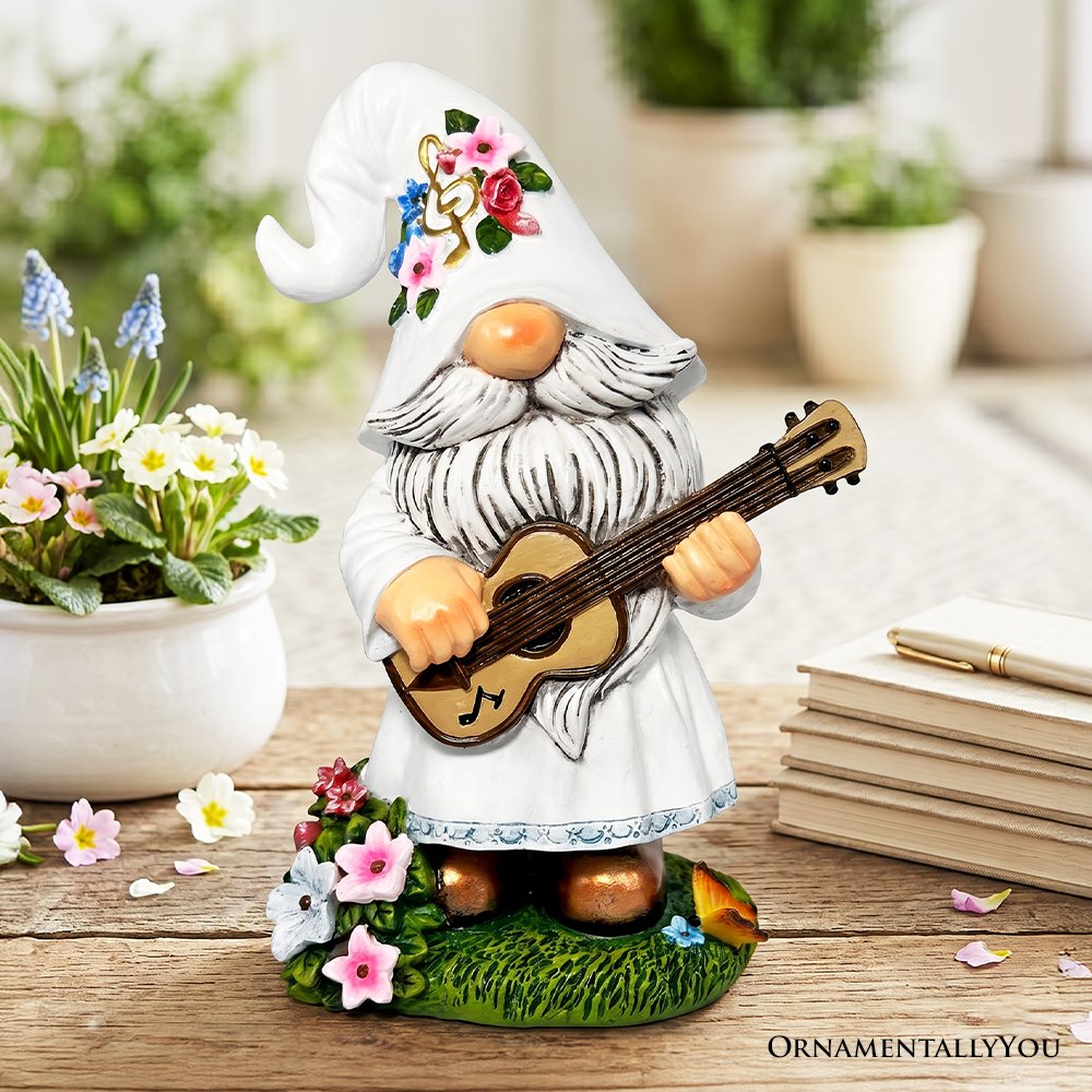 Elegant Serenader Garden Statue, 8" Romantic Musician Figurine Outdoor Decor Resin Statues OrnamentallyYou 