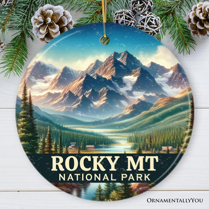 Enchanting Rocky Mountain National Park Ornament, Colorado Alpine Scenery Christmas Gift and Travel Souvenir