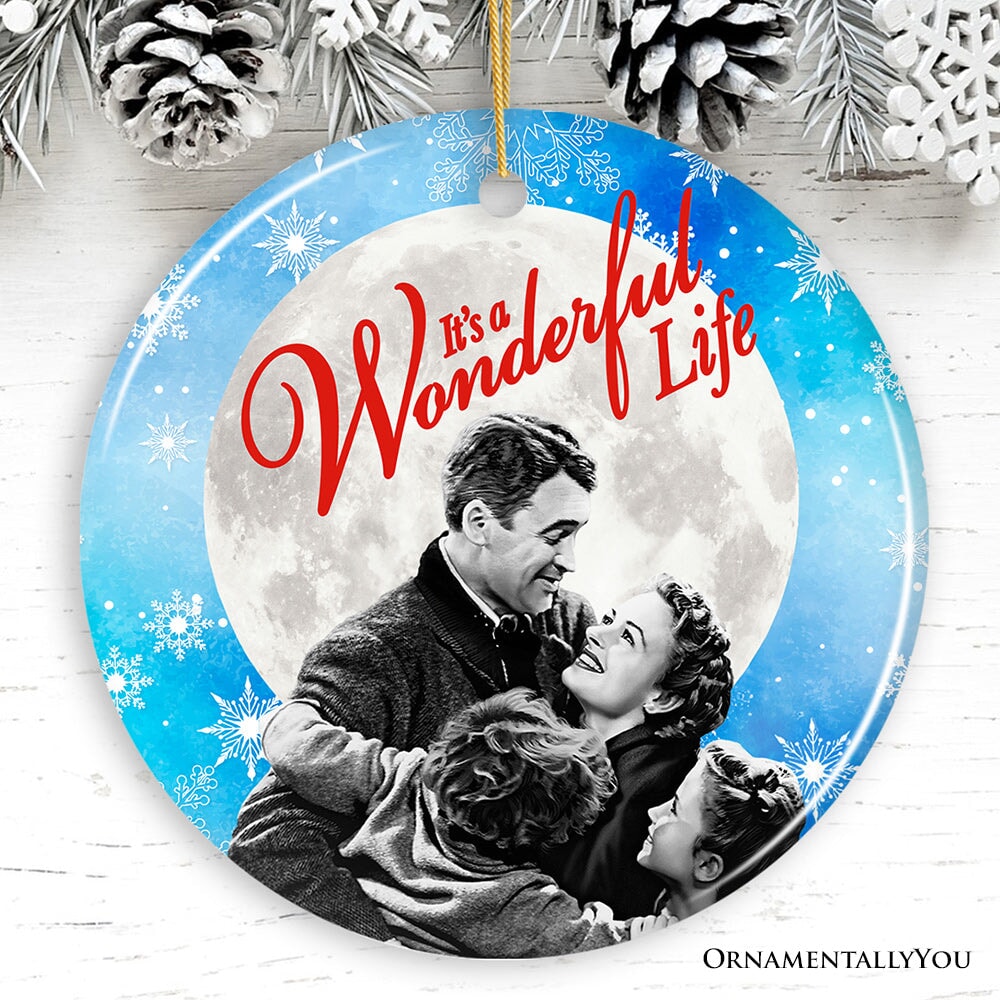 Full Moon Holiday Edition It’s a Wonderful Life Movie Christmas Ornament Ceramic Ornament OrnamentallyYou 