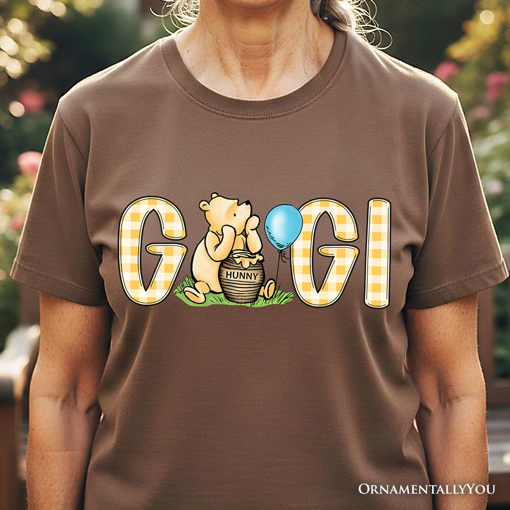 Gingham Gigi Winnie-the-Pooh T-Shirt, 1926 A.A. Milne Grandma Family Tee T-Shirts OrnamentallyYou 