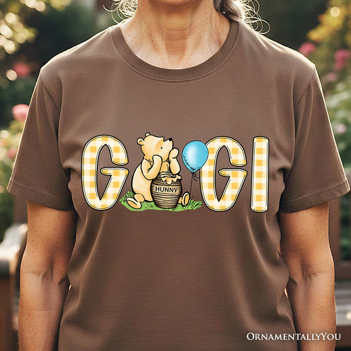 Gingham Gigi Winnie-the-Pooh T-Shirt, 1926 A.A. Milne Grandma Family Tee T-Shirts OrnamentallyYou 