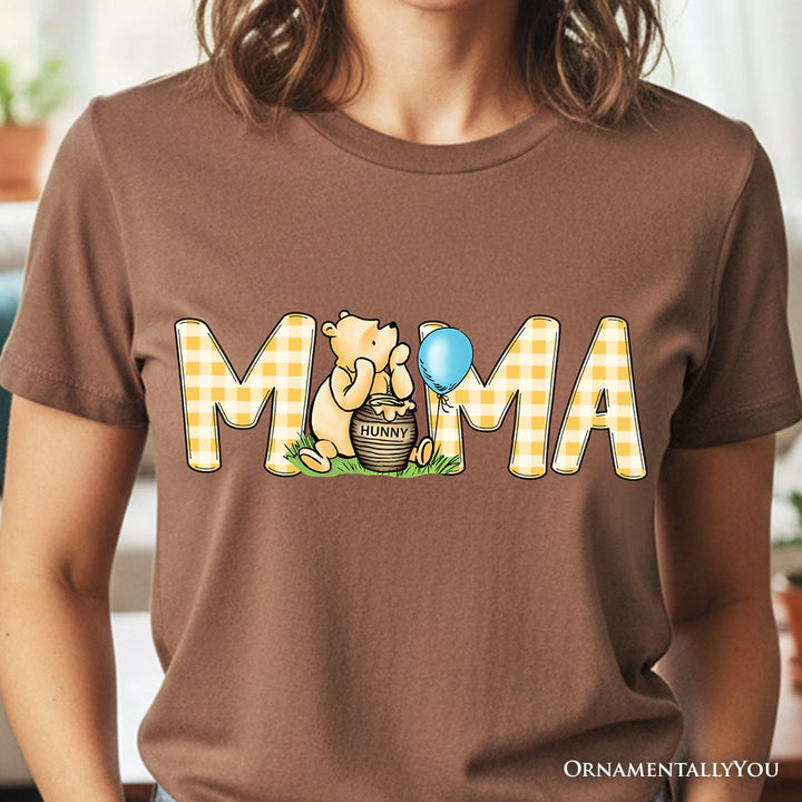 Gingham Mama Winnie-the-Pooh T-Shirt, 1926 A.A. Milne Mother Family Tee T-Shirts OrnamentallyYou 