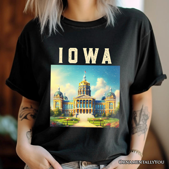 Grand Iowa State Capitol T-Shirt, Midwest Architectural Landmark Tee and Travel Souvenir
