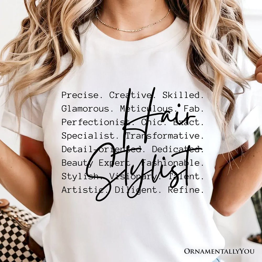 Hair Stylist Definition T-Shirt, Beauty Salon Appreciation Words Tee T-Shirts OrnamentallyYou 
