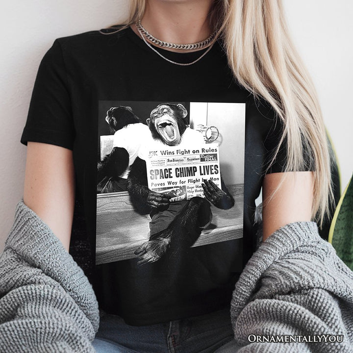 Ham The Space Chimp T-Shirt, Historic NASA Monkey Retro Science Tee T-Shirts OrnamentallyYou 