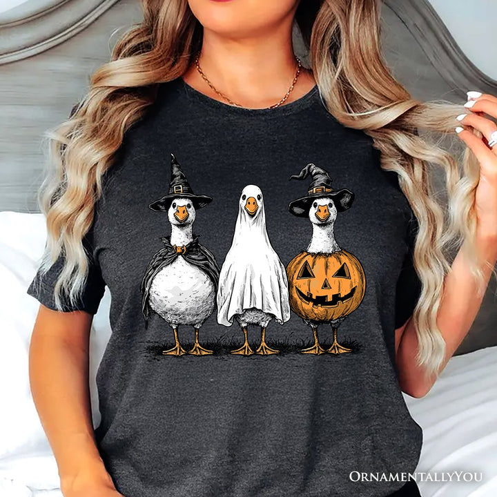 Haunting Honkers Goose T-Shirt, Funny Halloween Costumes Tee T-Shirts OrnamentallyYou 