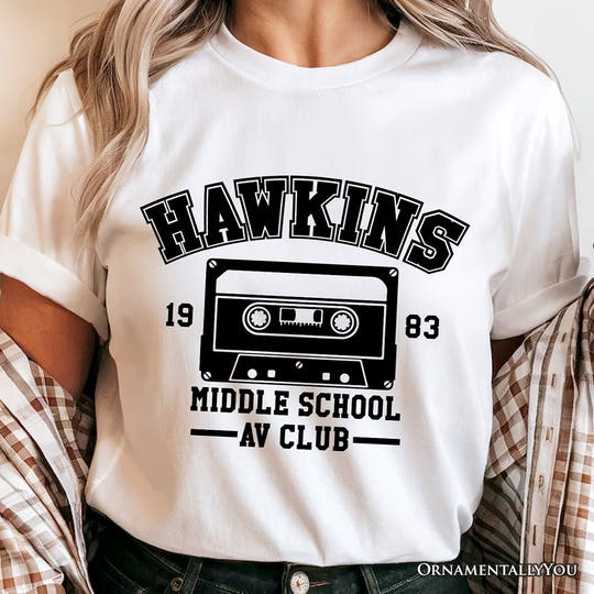 Hawkins Middle School AV Club T-Shirt, Funny Gift for Daughter and Son T-Shirts OrnamentallyYou 