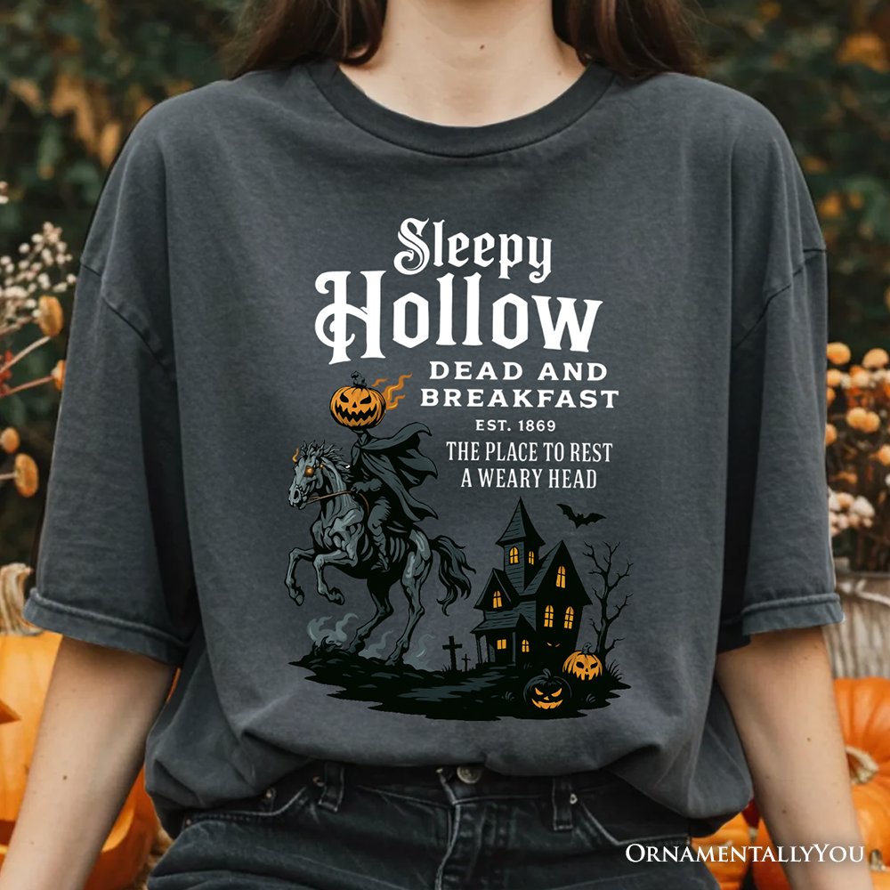 Headless Horseman Sleepy Hollow Halloween T-Shirt, Dead and Breakfast Retro Tee T-Shirts OrnamentallyYou 
