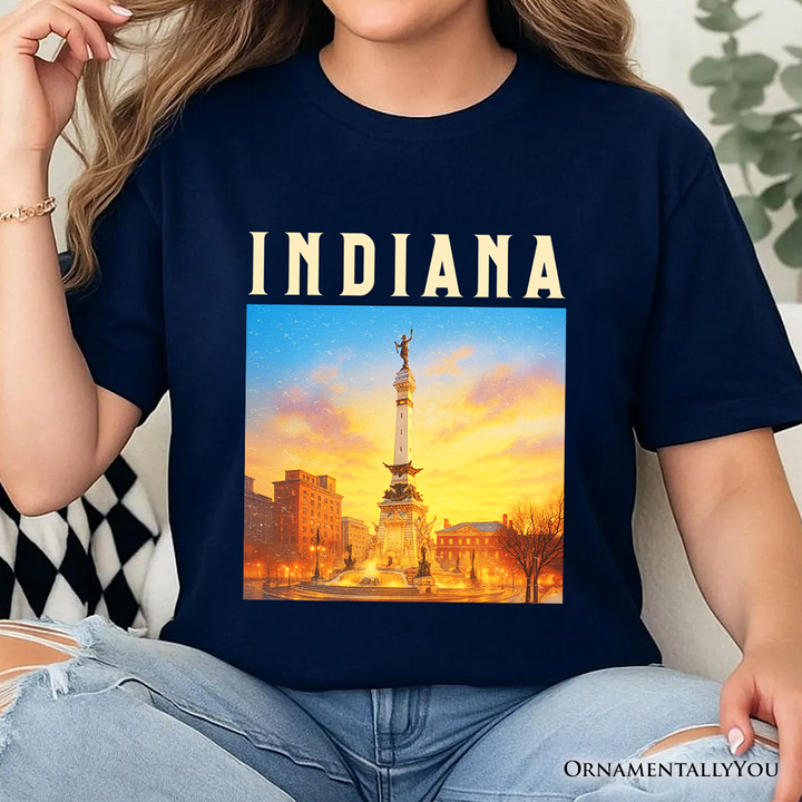Historic Indiana State Soldiers and Sailors Monument T-Shirt, Patriotic Tee and Indianapolis Landmark Souvenir