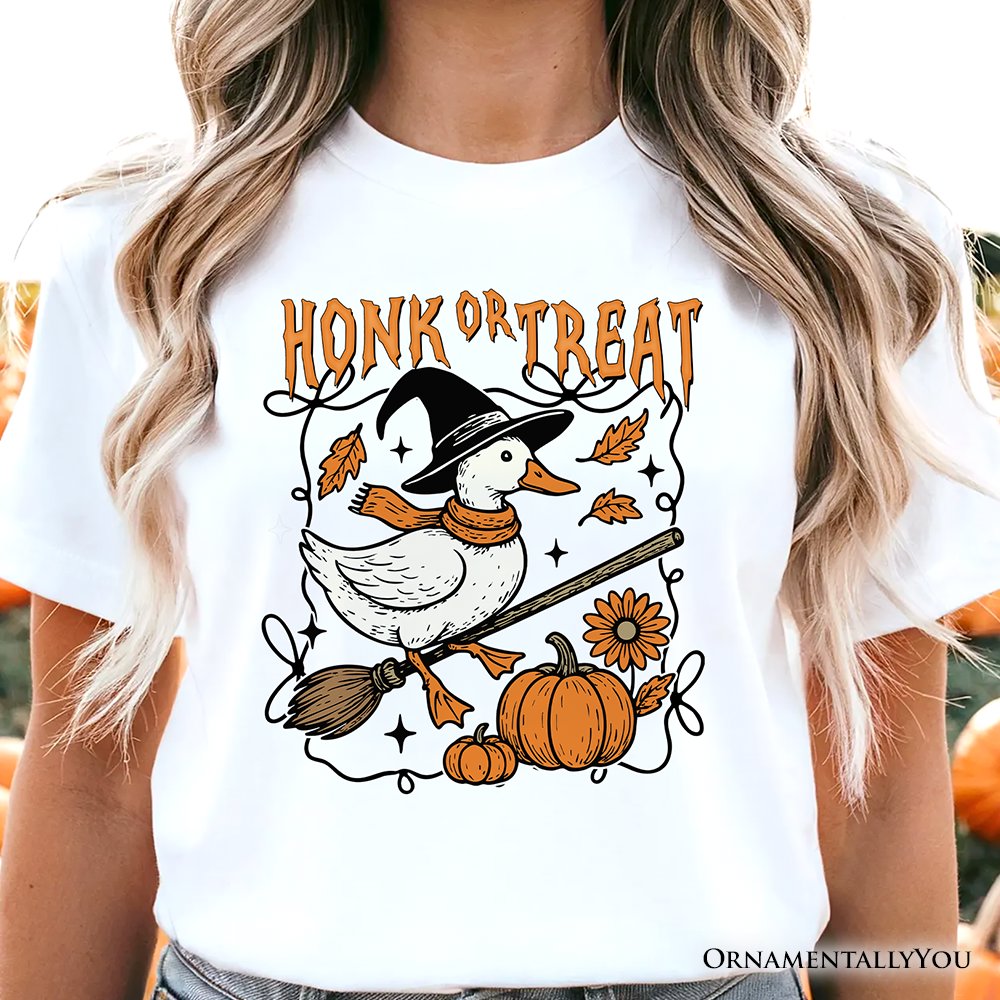 Honk or Treat Goose T-Shirt, Hilarious Halloween Tee for Silly Bird Enthusiasts T-Shirts OrnamentallyYou 