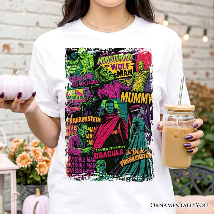 Horror Comic Classic Monsters T-Shirt, Vintage Scary Halloween Tee T-Shirts OrnamentallyYou 