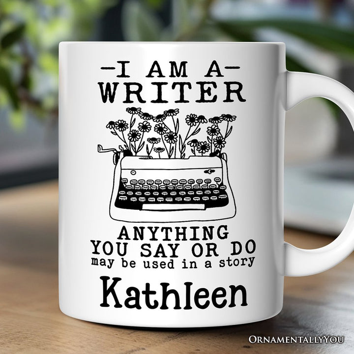 I Am A Writer Personalized Mug, Book Lover Gift With Custom Name Personalized Ceramic Mug OrnamentallyYou 12oz Mug Customized 