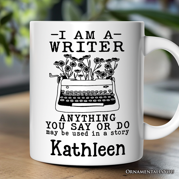 I Am A Writer Personalized Mug, Book Lover Gift With Custom Name