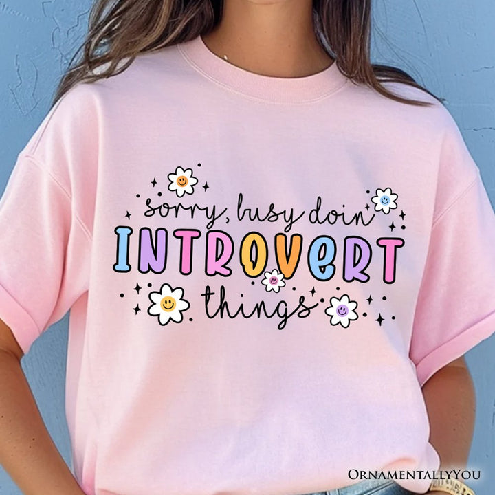 Introvert Things Mental Health T-Shirt, Cute Spring Tee T-Shirts OrnamentallyYou 