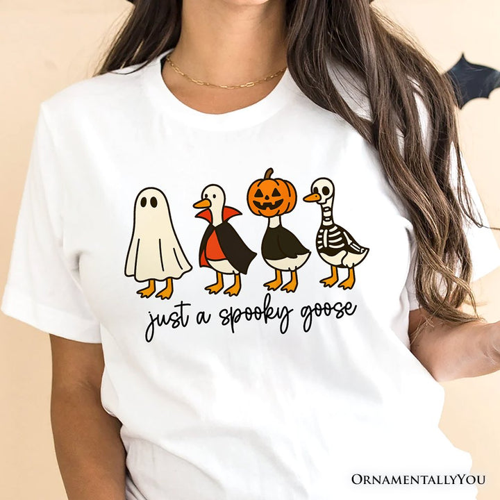 Just a Spooky Goose T-Shirt, Funny Halloween Costumes Tee T-Shirts OrnamentallyYou 