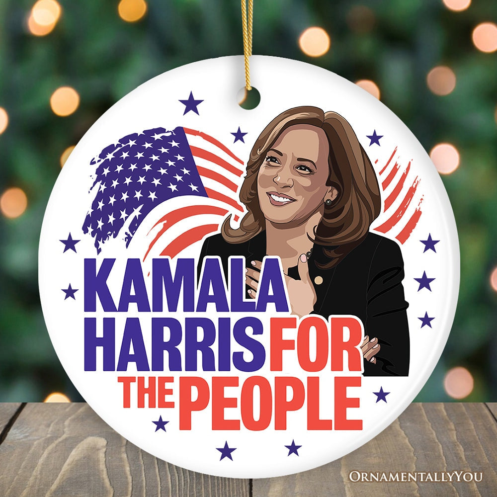 Kamala Harris for the People 2024 Election Ornament, Gift for Democratic Supporter OrnamentallyYou 