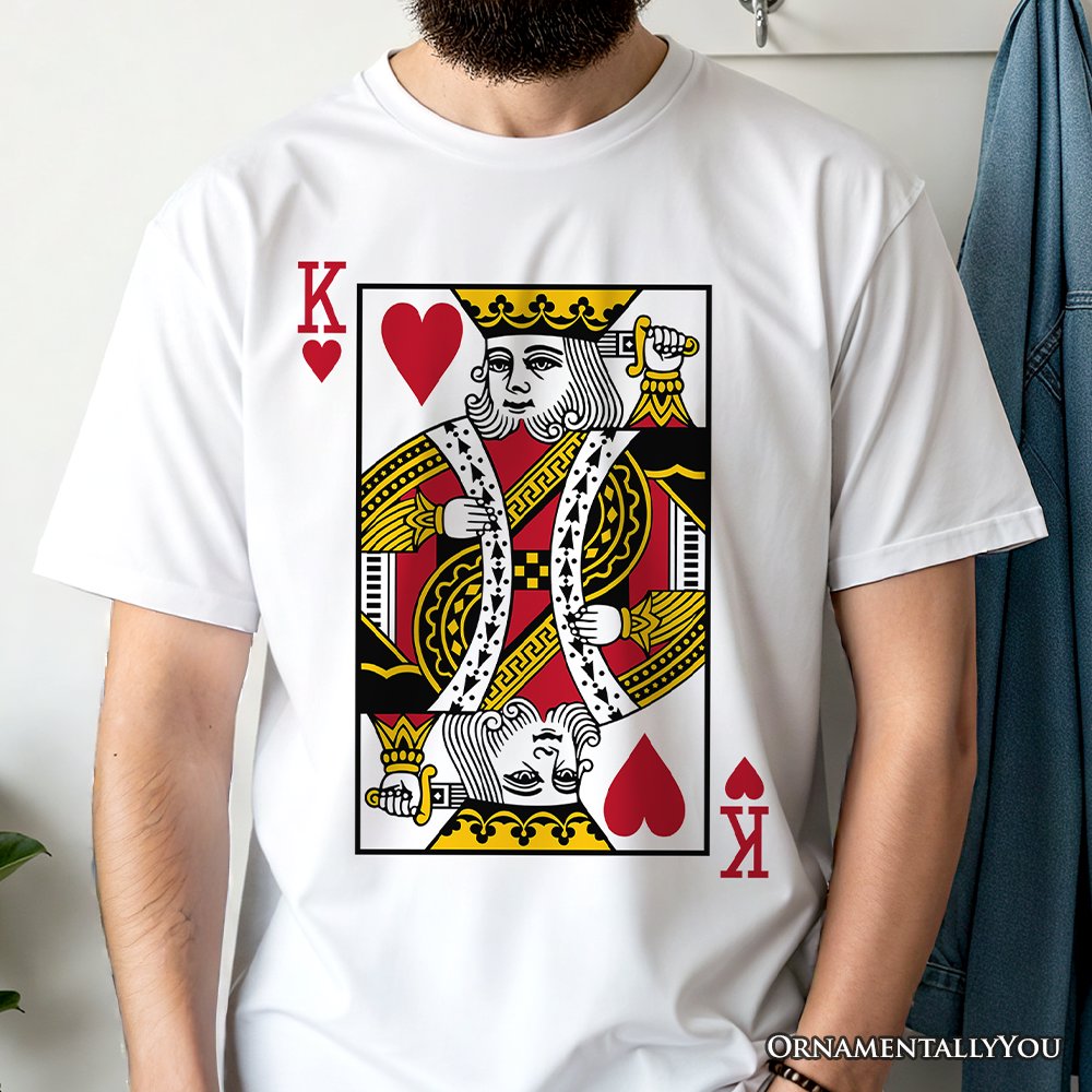 King of Hearts Card T-Shirt, Classic Retro Love Valentine Tee T-Shirts OrnamentallyYou 