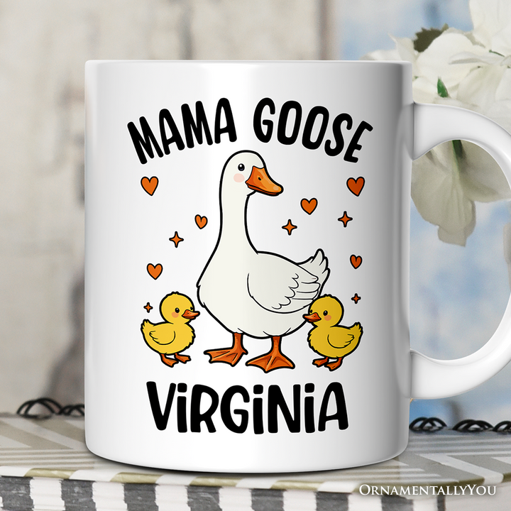 Mama Goose Personalized Mug, Mother Gift With Custom Name